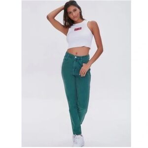 Forever 21 Bongo Green Denim Jeans